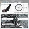 HOMCOM 2 Seat Bike Trailer for Kids, Baby Bike Stroller with 5 Point Harness, Child Bicycle Trailer with Safety Flag, Reflectors, Windproof Curtain, for 18+ Months, Black
