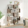 HOMCOM Bookcase, S-Shaped Wooden Bookshelf, 5/6 Tiers Freestanding Storage Shelf, Home Office Decorative Display Stand Rack, 24D x 60W x 184.5H