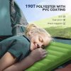Outsunny 2 Person Camping Inflating Sleeping Mat Inflatable Mattress Ultralight Folding Bed Portable Air Bed for Outdoor Backpacking Hiking Travel - Green