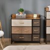 HOMCOM Chest of Drawers with 7 Foldable Drawers, 3-Tier Fabric Bedroom Dresser, Clothes Storage Unit for Bedroom, Living Room