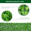 Outsunny 3 X 1m Artificial Plant Wall Panels, Artificial Wall Foliage with Ivy Leaves, Privacy Screen Greenery Grass Wall For Garden Balcony