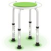 HOMCOM 360 Swivel Seat Bath Shower Stool, Adjustable Height Shower Chair with Aluminium Frame Non-Slip Feet Chair Safe Support Home Assistance