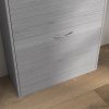 HOMCOM Narrow Shoe Cabinet, Slim Shoe Storage Cabinet with 3 Flip Drawers, 12 Pair of Shoes Organizer Hallway Entryway