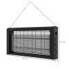 HOMCOM Powerful Fly Zapper with Infrared Light, Hanging/ Freestanding 8W Insect Mosquito Bug Zapper, Fly Killer for Indoor Use, Black