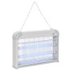 Outsunny Electric Fly Zapper, 20W Electric Fly Killer, Wall Hanging Bug Zapper Indoor & Outdoor Attracting Insect Mosquito Killer, Grey