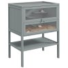 PawHut Wooden Hamster Cage with Storage Shelf, Small Animal Exercise Play House with Openable Top, for Hamsters, Gerbils, 60 x 40 x 80 cm - Grey