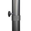 Outsunny 2.7 x 2.7 m Cantilever Parasol, Square Overhanging Umbrella with Cross Base, Crank Handle, Tilt, 360 Rotation and Aluminium Frame, Grey