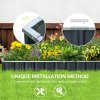 Outsunny 645L Metal Raised Garden Bed, DIY Large Steel Planter Box, No Bottom w/ A Pairs of Glove for Backyard, Patio to Grow Vegetables, Herbs, and Flowers, 258cmx90cm