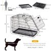 Pawhut Trapeze Collapsible Dog Pet Travel Box Cage Removable Tray 78 x 47 x 55cm