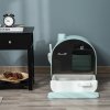 PawHut Cat Litter Box Kitten Litter Tray w/ Hood, Scoop, Filter, Flap Door, 43 x 44 x 47cm - Green