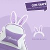 Vinsetto Racing Gaming Chair, Reclining PU Leather Computer Chair with Removable Rabbit Ears, Footrest, Headrest and Lumber Support, Purple