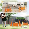 PawHut Dog Agility Equipment, 7-Piece Pet Agility Training Set with Weave Poles, Jump Ring, Hurdle, Pause Box, Bag, Obstacle Training Course Kit, Orange
