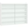 HOMCOM 5-Tier Wall Mounted Display Cabinet, Display Case with 4 Adjustable Shelves, Glass Doors for Home Office Ornaments 60x80cm