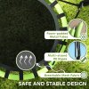 AIYAPLAY Kids Nest Swing Seat, Hanging Set with Height Adjustable Ropes for Kids, 100cm Diameter Round Saucer Swing Chair for Outdoor, Garden, Black/Green
