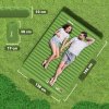 Outsunny 2 Person Camping Inflating Sleeping Mat Inflatable Mattress Ultralight Folding Bed Portable Air Bed for Outdoor Backpacking Hiking Travel - Green
