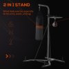HOMCOM Freestanding Boxing Punch Bag & Speed ball Station, for Home Gym, Grey
