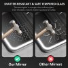 HOMCOM Bluetooth Bathroom Mirror with LED Lights, Illuminated Backlit Wall Mounted Vanity Mirror with 3 Colours Dimmable, Clock, Anti-Fog, Memory & Touch Switch, IP44