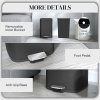 HOMCOM 12 Litre Pedal Bin, Fingerprint Proof Kitchen Rubbish Bin with Soft-close Lid, Foot Pedal and Removable Inner Bucket for Recycling and Waste