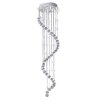 HOMCOM Modern Crystal Chandelier Ceiling Light Pendant Lamp Chrome Finish Glass Droplets New, Ф30 x 120cm