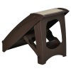 PawHut Foldable Pet Stairs Portable Dog Steps for Sofa, Bed, Four-Step Design for Cats, Small Miniature Dogs w/ Non-Slip Mats - Dark Brown, 62 x 38 x 49.5cm
