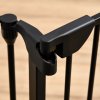 PawHut Pet Safety Gate, 5 Panels Playpen Fireplace, Metal Fence, Stair Barrier, Room Divider w/ Walk-Through Door - Black