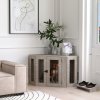 PawHut Dog Crate Furniture, Side Table Dog Kennel with Cushion, Large Door, for Medium Dogs - Walnut Brown