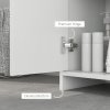HOMCOM Narrow Bathroom Cabinet, Slim Bathroom Storage Unit with Open Compartment, Freestanding Storage Cupboard for Small Spaces, 30 x 30 x 160 cm, White