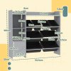 AIYAPLAY Toy Storage Unit, with 8 Removable Bins, Storage Shelves, Cabinet, Toy Organiser, for Playroom, Kids Room, Nursery, Grey