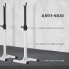 HOMCOM Heavy Duty Weight Stand Barbell Squat Stand Barbell Rack Spotter Gym Fitness Power Rack Holder - Black