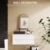HOMCOM Arch Bathroom Mirror, 50 x 70cm Steel Framed Wall Mirror, Decorative Mirror for Bedroom, Living Room, Entryway