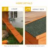 PawHut Rabbit Hutch Outdoor, 2 Tier Guinea Pig Hutch with Run, Ramp, Slide-out Tray, Asphalt Roof, 150 x 45 x 85cm