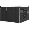 Outsunny Gazebo Side Panels with Windows and Doors, for 3x3(m) or 3x6m Pop Up Gazebo, 2 Pack Sides Replacement, Black