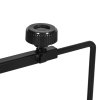 PawHut Reptile Lamp Stand, Adjustable Height and Width Heat Lamp for Reptile Amphibian Terrariums, Light Stand with Hook Hanging Steel Base - Black