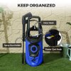 DURHAND 1800W High Pressure Washer, 150 Bar Pressure, 510 L/h Flow, High-Performance Portable Power Washer Jet Wash Cleaner with 6M Hose, Snow Foam Bottle for Garden, Car, Furniture, Blue