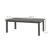Outsunny Aluminium Outdoor Coffee Table, Rectangular Patio Side Table with Slat Tabletop for Indoor, Garden, Balcony, 100cm x 60 cm, Brown