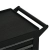 DURHAND 7-Drawer Rolling Tool Chest on Wheels, Lockable Tool Cabinet with Side Handle, Metal Tool Box Trolley for Garage, Workshop, Matte Black