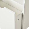 HOMCOM Kids Bookshelf with Storage Drawer, Childrens Bookcase with Wheels, Toy Organiser for Bedroom, Playroom - White