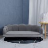 PawHut Dog Sofa for Medium, Large Dogs, Shell Shaped Pet Couch Bed w/ Legs, Cushion, Washable Cover - Grey