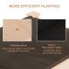 Outsunny Raised Bed for Garden, Wooden Elevated Planter Box with Bed Liner, for Flower Vegetable Herb, 122.5L x 56.5W x 76Hcm