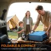 Outsunny 90L Festival Trolley on Wheels, Folding Camping Trolley Cart with Adjustable Handle, Portable for Outdoor, Garden, Shopping, Fishing, Blue