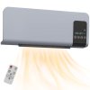 HOMCOM Electric Heater, 2000W Wall Mounted Ceramic Space Heater with Remote Control, 2 Modes, Timer, Oscillation, Overheat Protection for Home, Grey