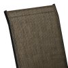 Outsunny 4 Pieces Garden Chairs, Stackable Outdoor Chairs with High Backrest and Armrest, Breathable Mesh Fabric Dining Chair Set of 4, Mixed Brown