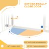 PawHut Dog Stair Gate, Pressure Fit Dog Safety Gate with Automatic Closing System, Double Locking, for Stairs, Doors, Hallways, House, 74-80cm Width, White