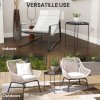 Outsunny 46cm Round Small Garden Table with Removable Tray and Folding Legs, Metal Garden Side Table, Indoor Outdoor Coffee Table End Table for Patio, Balcony, Porch, Black