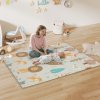 AIYAPLAY Baby Play Mat Double Sided, Foldable & Reversible Activity Playmat, Waterproof Kids Foam Crawling Mat for Outdoor Indoor Playtime Picnics, 177 x 146 x 1.5cm, Animal Theme