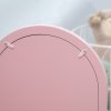 HOMCOM Kids Dressing Table and Stool Kids Vanity Set Makeup Desk w/ Mirror, Drawer, for Ages 3-6 Years - Pink