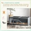 PawHut Wooden Hamster Cage, Small Animal Cage with Sliding Tray, Openable Top, Hut, Exercise Play House for Syrian Hamsters, Grey