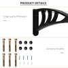 Outsunny Front Door Canopy, Waterproof Outdoor Awning, 75 x 195 cm Rain Shelter for Window, Porch and Front/Back Door, Clear