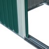 Outsunny 8.5 x 4ft Metal Shed with Lightsky Panels, Garden Storage Tool House with Double Doors for Garden, Patio and Lawn, Green