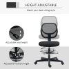 Vinsetto Drafting Chair, Standing Desk Chair, Painting Chair with Adjustable Height, Footrest Ring, Black